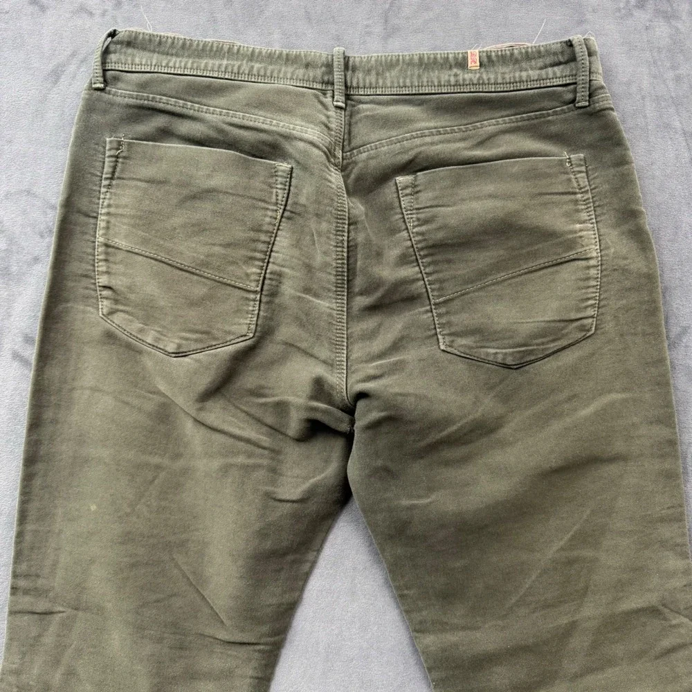 Banana Republic Heritage Corduroy Pants Mens 36x34 Olive Green Slim Fit Trousers